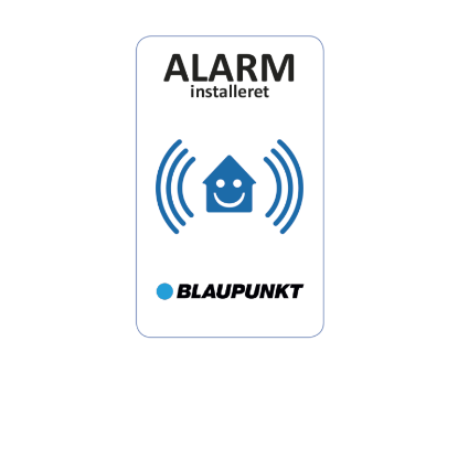 Billede af 8 stk. Blaupunkt alarmklistermærker