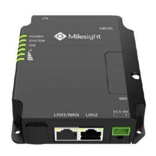 Billede af Milesight Industriel LTE 4G Modem, 2 x RJ45, 1 x LTE SMA Antenne