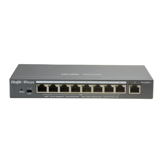 Billede af Reyee PoE 8+1 CH Switch med cloud, 120W PoE, 10/100/1000