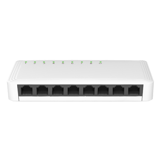 Billede af 8 ports switch, 10/100/1000 mbps, 5V 1A