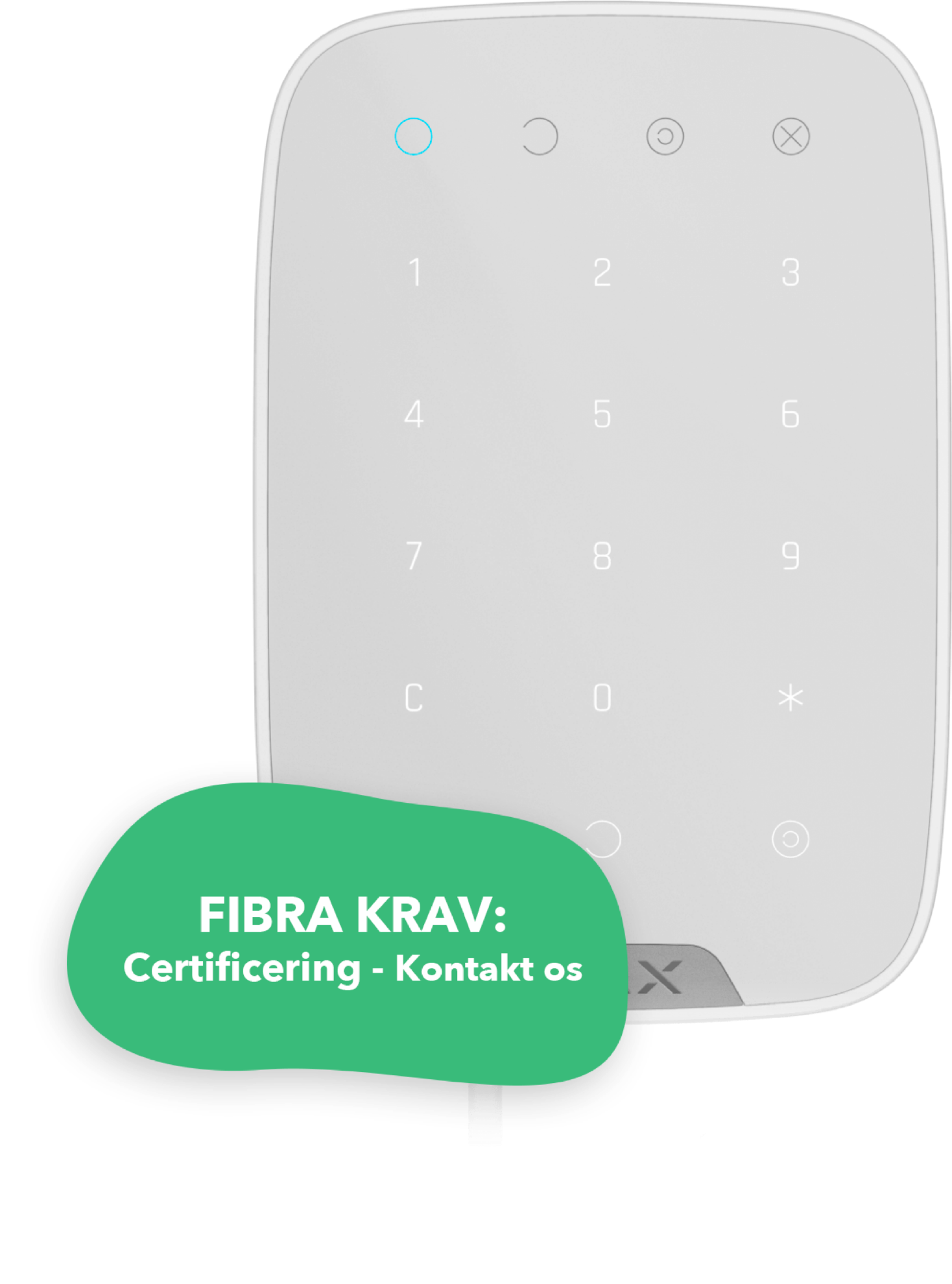 Billede af Ajax S-Line Keypad Fibra hvid