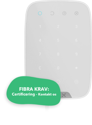Billede af Ajax S-Line Keypad Fibra hvid