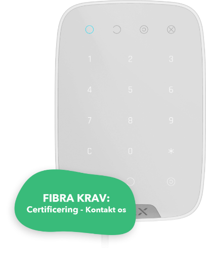 Billede af Ajax S-Line Keypad Fibra hvid