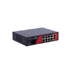 Billede af Safire PoE Switch 120W, 6x 30W PoE (100Mbps) & 2x 60W PoE (100Mbps) & 2x Uplink (1000Mbps), WatchDog