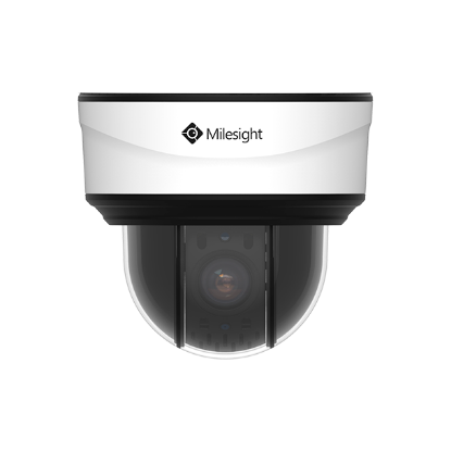 Billede af Milesight AI PTZ dome IP-kamera, 2,0MP, 5mm-117mm, FOV 60°-3°, 180m IR, IP66/IK10, NDAA, hvid