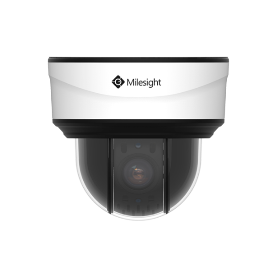 Billede af Milesight AI PTZ dome IP-kamera, 2,0MP, 5mm-117mm, FOV 60°-3°, 180m IR, IP66/IK10, NDAA, hvid