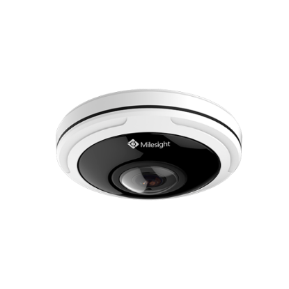 Billede af Milesight AI Fisheye  IP-kamera, 8.0MP, 1,98mm, FOV 360°, 15m IR, IP67/IK10, NDAA, hvid