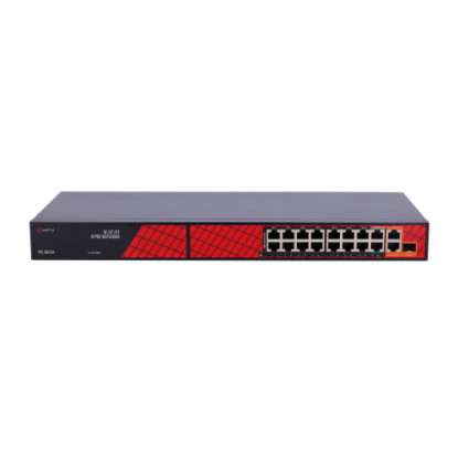 Billede af Safire PoE Switch 300W, 14x 30W PoE & 2x 60W Gigabit PoE & 2x Gigabit Uplink, WatchDog