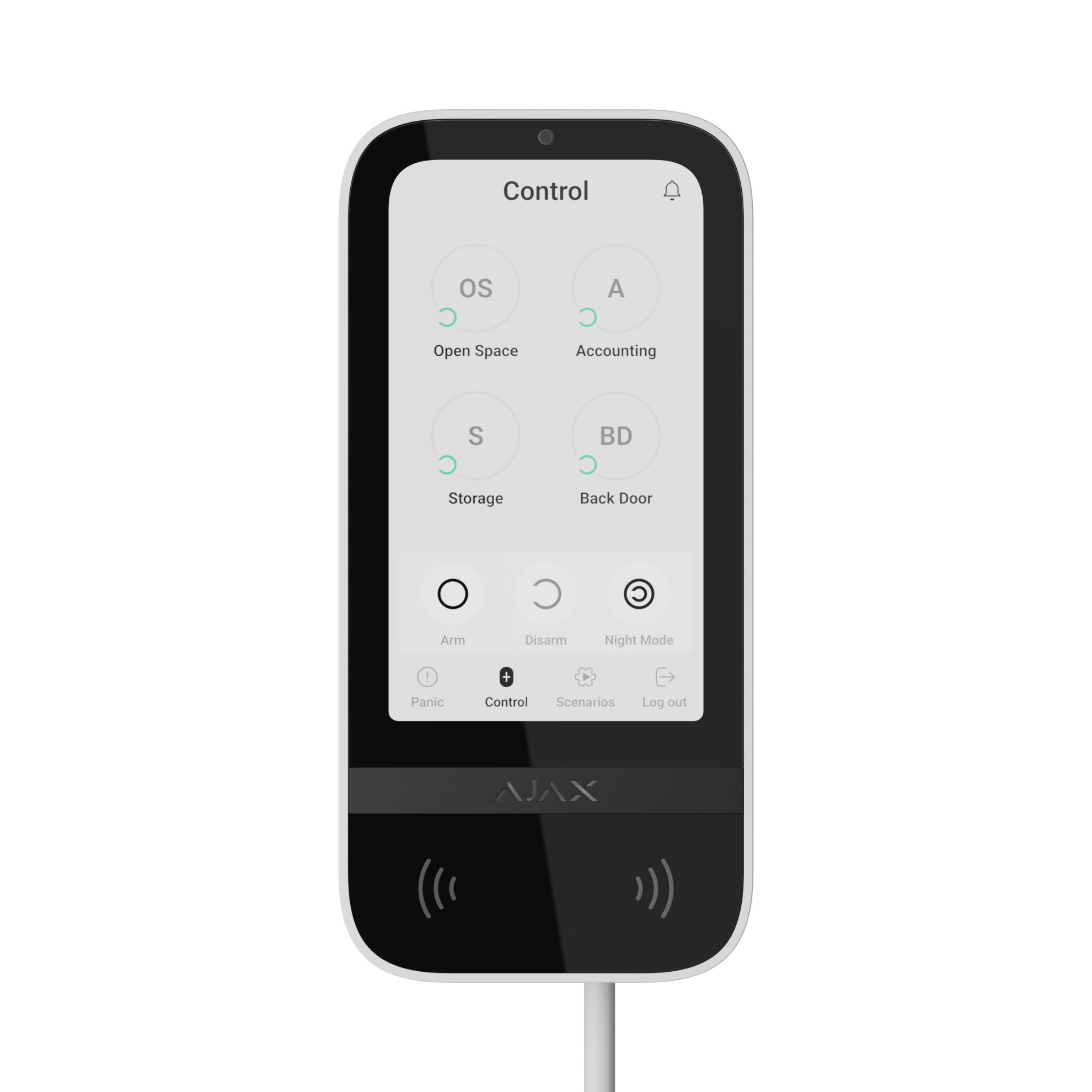 Billede af Ajax S-Line KeyPad TouchScreen Fibra Hvid