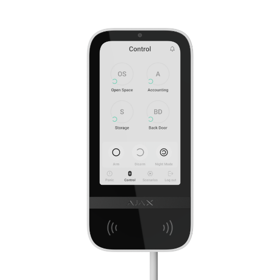 Billede af Ajax S-Line KeyPad TouchScreen Fibra Hvid
