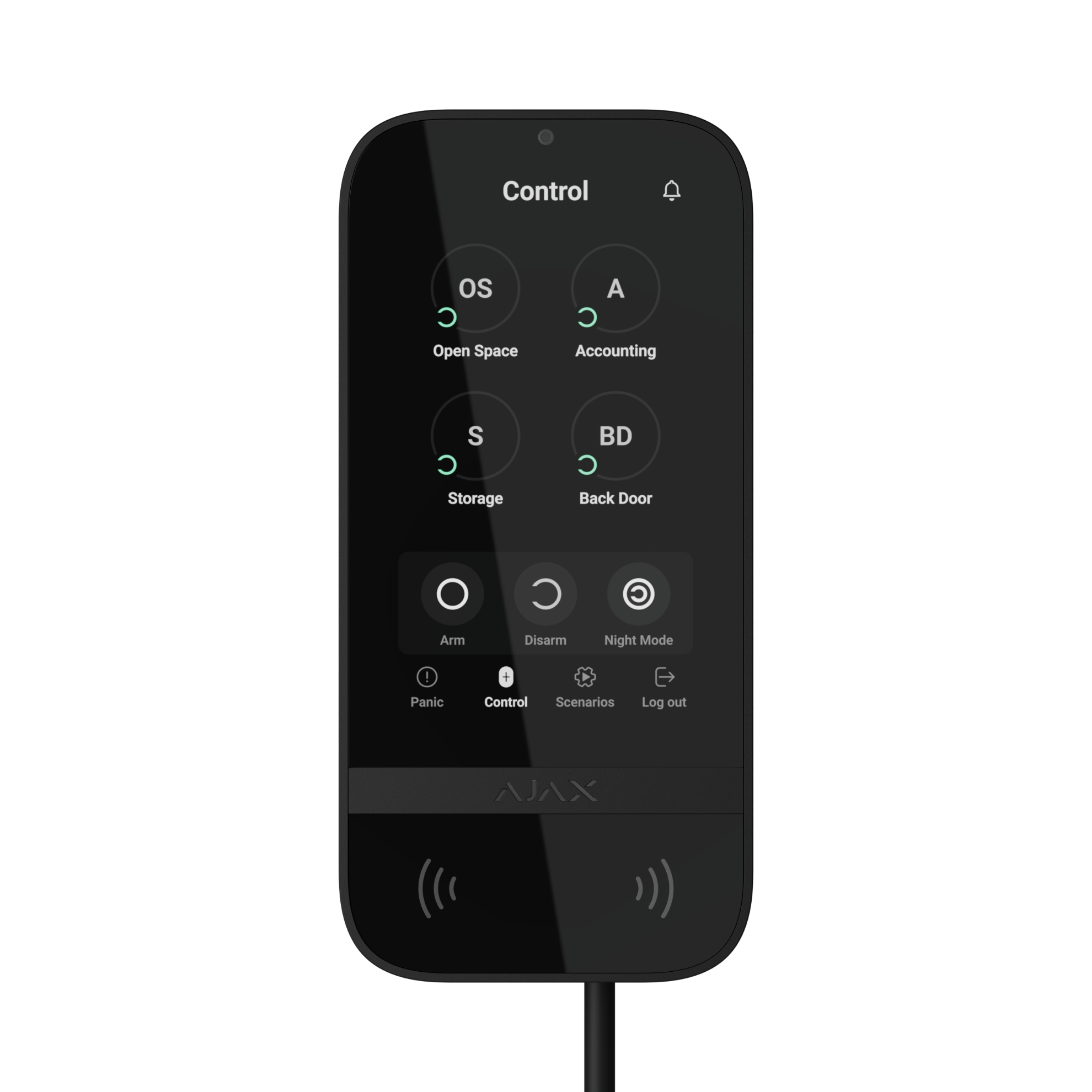 Billede af Ajax S-Line KeyPad TouchScreen Fibra Sort