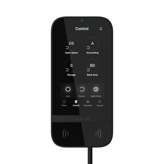 Billede af Ajax S-Line KeyPad TouchScreen Fibra Sort