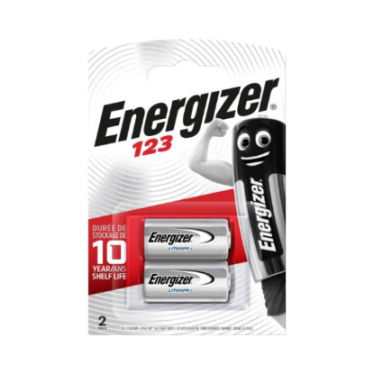 Billede af 2 stk. Energizer Lithium 3v batteri, CR123, 1500 mAh