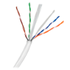 Billede af CAT6E U/UTP, cat 6, 24AWG, LSZH, 100% Cu, Eca, CE, 305m, Hvid