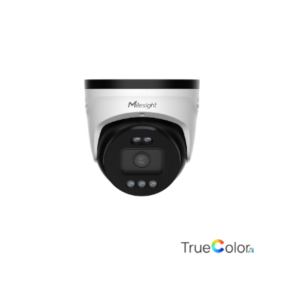 Billede af Milesight Q-serie AI TrueColor Turret IP-kamera, 8.0MP 1/1,8", 2,8mm, FOV 112°, 40m IR + 30m White LED, I/O, IP67/IK10, hvid.