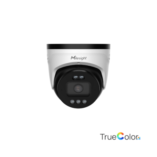 Billede af Milesight Q-serie AI TrueColor Turret IP-kamera, 8.0MP 1/1,8", 2,8mm, FOV 112°, 40m IR + 30m White LED, I/O, IP67/IK10, hvid.