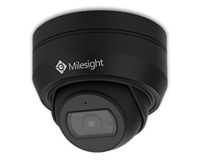 Billede af Milesight AI dome IP-kamera, 2,0MP, 2,8mm, FOV 111°, 20m IR, IP67/IK10, sort farve.