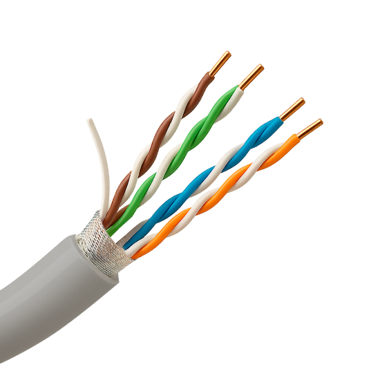 Billede af CAT6 FTP, skærmet CAT 6, 24AWG, LSZH, Eca, CE, 305m, tromle, grå